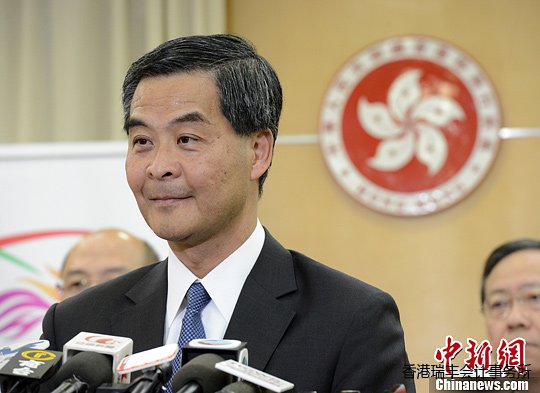 香港特別行政區行政長官梁振英資料圖。中新社發 侯宇 攝